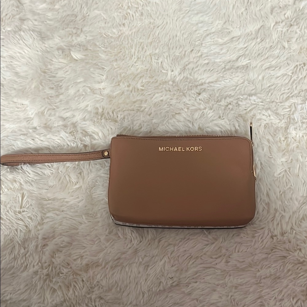 Michael Kors Brown Wristlet